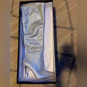 INC Silver Bling Boots Never Worn!